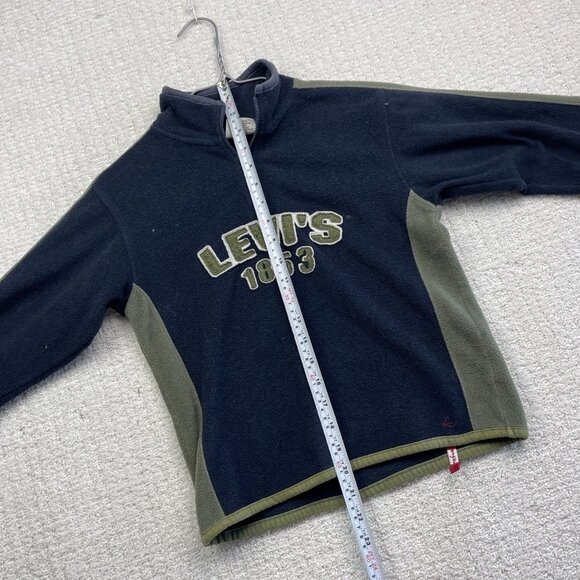 Levi's Polar Fleece Forest Green Jacket Adventure Kid’s Pullover Youth Boys Sz 6 - Picture 10 of 15
